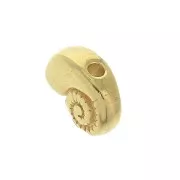 Metal snail bead 10x8 mm for DIY jewelry creation - Gold Tone x1