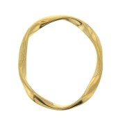 Twisted oval ring 33x27 mm for DIY jewemry creation - fine Gold plated x1|raw }}