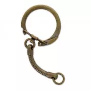 Keyring 20mm Bronze tone x1