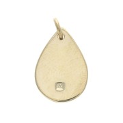 Charm with jump ring 17 mm Moonstone/ Gold Plated 3 microns x1