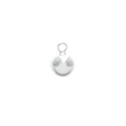 925 Sterling Silver 6 mm ball charm for DIY jewelry creation x1