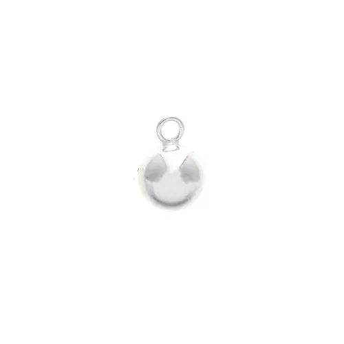 925 Sterling Silver 6 mm ball charm for DIY jewelry creation x1