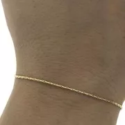 paloma mesh chain 1 mm - Gold Plated 3 microns x50 cm