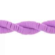 Heishi beads in polymer clay 4x1 mm Parme x45cm