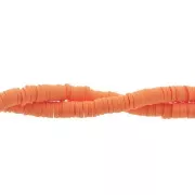 Heishi polymer clay rondelle beads 4x1 mm Salmon x39 cm