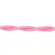 Heishi beads polymer clay rondelles 4x1 mm Bright pink x45 cm