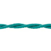 Heishi beads polymer clay rondelles 4x1 mm - Petrol green x44cm