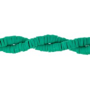 Heishi beads in polymer clay 4.5x1 mm Green Emerald x39 cm