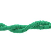 Rondelle beads Heishi polymer clay 4x1 mm Green x39 cm