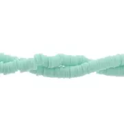 Heishi polymer clay rondelle beads 6x1 mm Mint x44 cm
