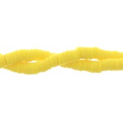Heishi polymer clay rondelle beads 5x1 mm Sun yellow x37 cm