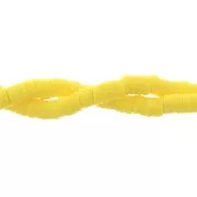 Heishi polymer clay rondelle beads 5x1 mm Sun yellow x37 cm