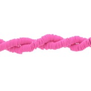 Heishi beads in polymer clay 5x1 mm Hot pink x39 cm|raw }}