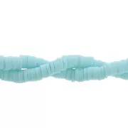 Heishi polymer clay rondelle beads 5x1 mm Light blue x39 cm