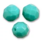 Fire Polished faceted round beads 8mm Green Turquoise x20