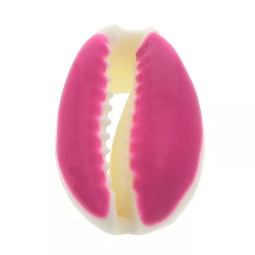 Cauri shell with epoxy resin for DIY jewelry creation - 20 / 25 mm - Dark Pink x1