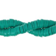 Heishi polymer clay rondelle beads 6x1 mm - Mint green x45 cm