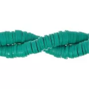 Heishi polymer clay rondelle beads 6x1 mm - Mint green x45 cm