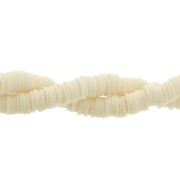 Heishi beads in polymer clay 6x1 mm Cream x45 cm