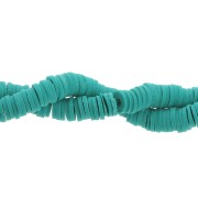 Heishi polymer clay rondelle beads 6x1 mm Turquoise Blue x40 cm