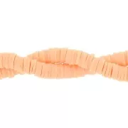 Heishi polymer clay rondelle beads 6x1 mm Salmon x39 cm