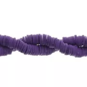 Heishi polymer clay rondelle beads 6x1 mm Violet x39 cm