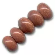 Beads Gold Stone rondelle beads 8x5 mm x15
