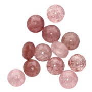 Beads Strawberry Quartz rondelle beads 8x5mm x15