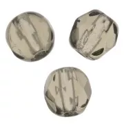 Fire Polished faceted round beads 3mm Black Diamond  x50