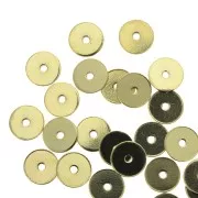 Brass Flat Washers Heishi 5 mm - fine Gold plated x10
