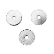 Brass Flat Washers Heishi 5 mm - fine silver plating x10