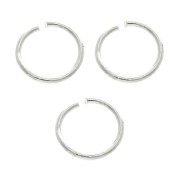 12x1.15mm Open Jump rings Made in Europe - fine silver plating x20|raw }}
