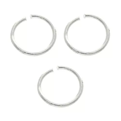 12x1.15mm Open Jump rings Made in Europe - fine silver plating x20