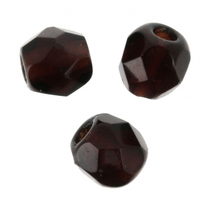 Fire Polished faceted round beads 3mm Garnet  x50