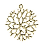 Coral spacer 24x21mm pour la création de bijoux DIY - fine Gold plated x1|raw }}