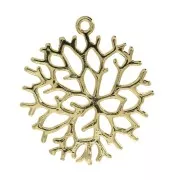 Coral spacer 24x21mm pour la création de bijoux DIY - fine Gold plated x1