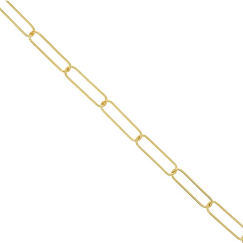 Rectangle 6 mm mesh chain - Gold Tone x50 cm