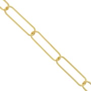 Rectangle 6 mm mesh chain - Gold Tone x50 cm