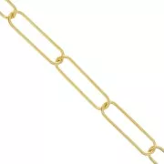 Rectangle 6 mm mesh chain - Gold Tone x50 cm