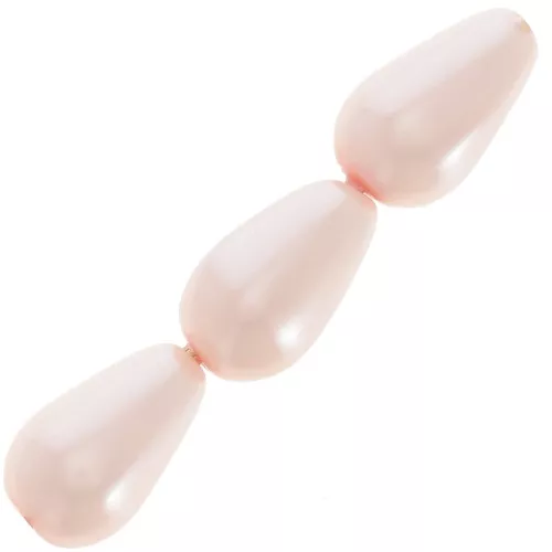 Pearly pears 10x6mm Light Rose x25