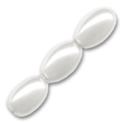 Olives beads 6x4 mm White x50|raw }}