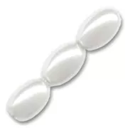 Olives beads 6x4 mm White x50