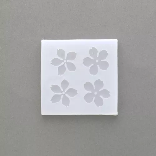 Silicone Mold For Resin and Polymer Clay 63x63 mm - Cherry Blossom x1