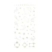 Stickers - Zodiac Signs - For accessories and resin jewels - Gold Tone x1