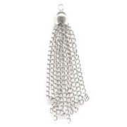 Chain tassel Old Silver tone x1