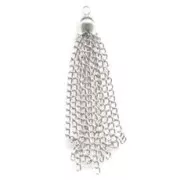 Chain tassel Old Silver tone x1