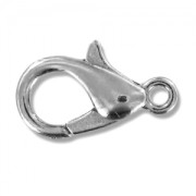 Lobster claw clasp 12mm Nickel tone