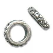 Loops spacer beads 8x2mm Old silver tone x10