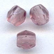 Fire Polished faceted round beads 3mm Light Amethyst  x50