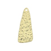 Triangular hammered sequin for the DIY jewelery 25x10 mm - Gold Tone x1